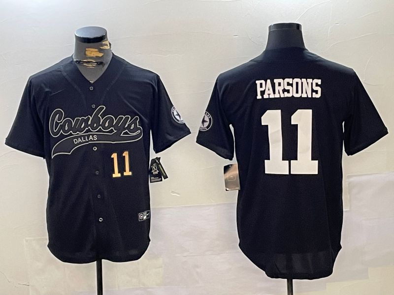 Men Dallas Cowboys #11 Parsons Black Joint Name 2024 Nike Limited NFL Jersey style 3->dallas cowboys->NFL Jersey